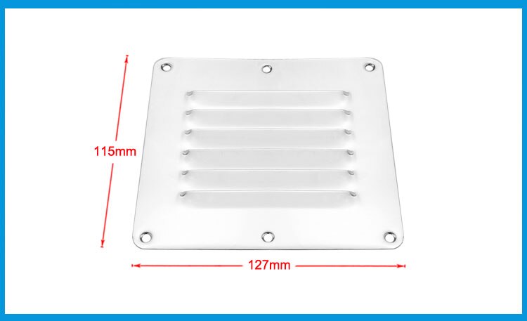Marine Grade Roestvrij Staal 316 Boot Marine Vierkante Air Vent Luifel Vent Grille Ventilatie Louvered Ventilator Grill Cover