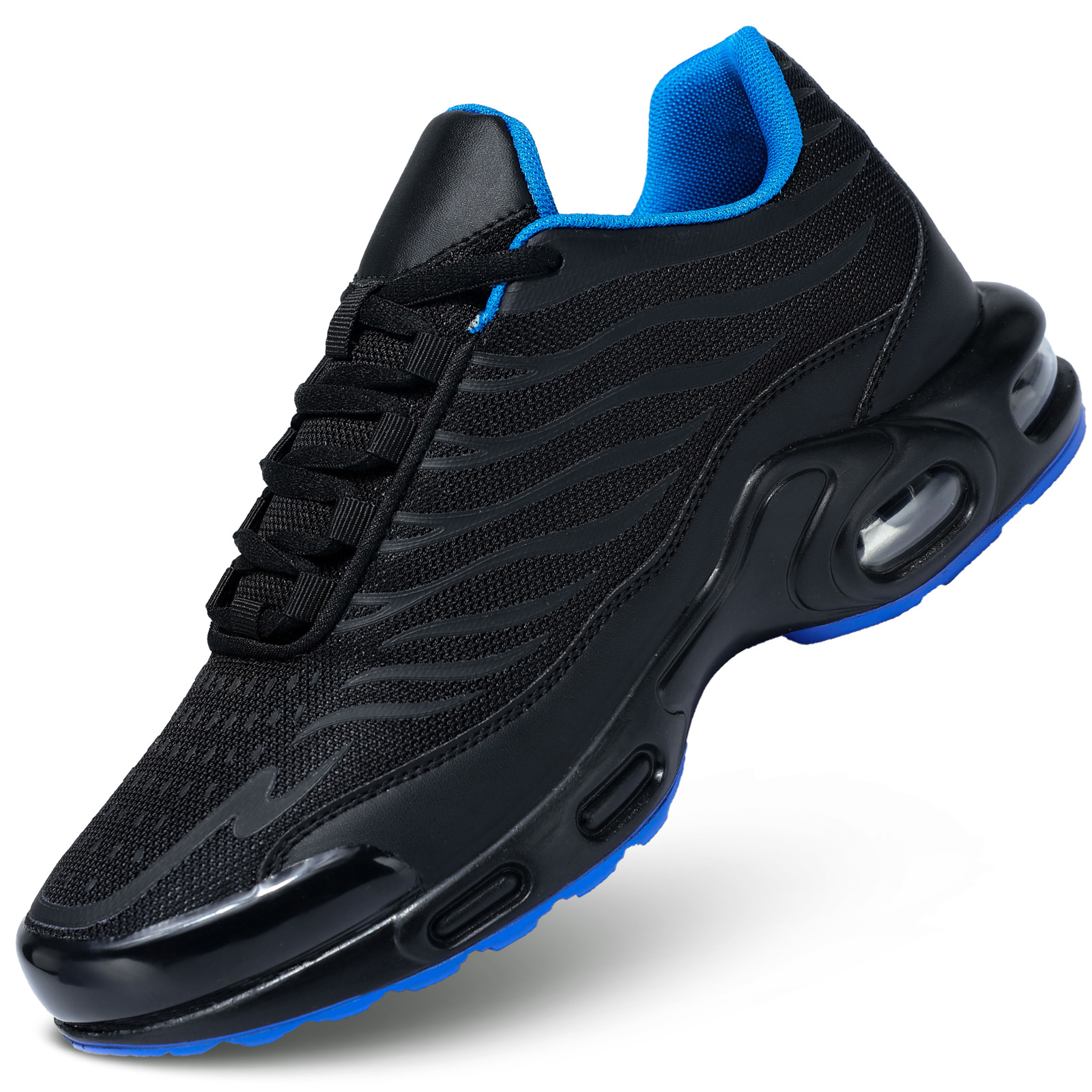 Herreløpesko air lave sko for menn basketball joggesko tennis sport fitness crosstrainere: Blå / 9.5