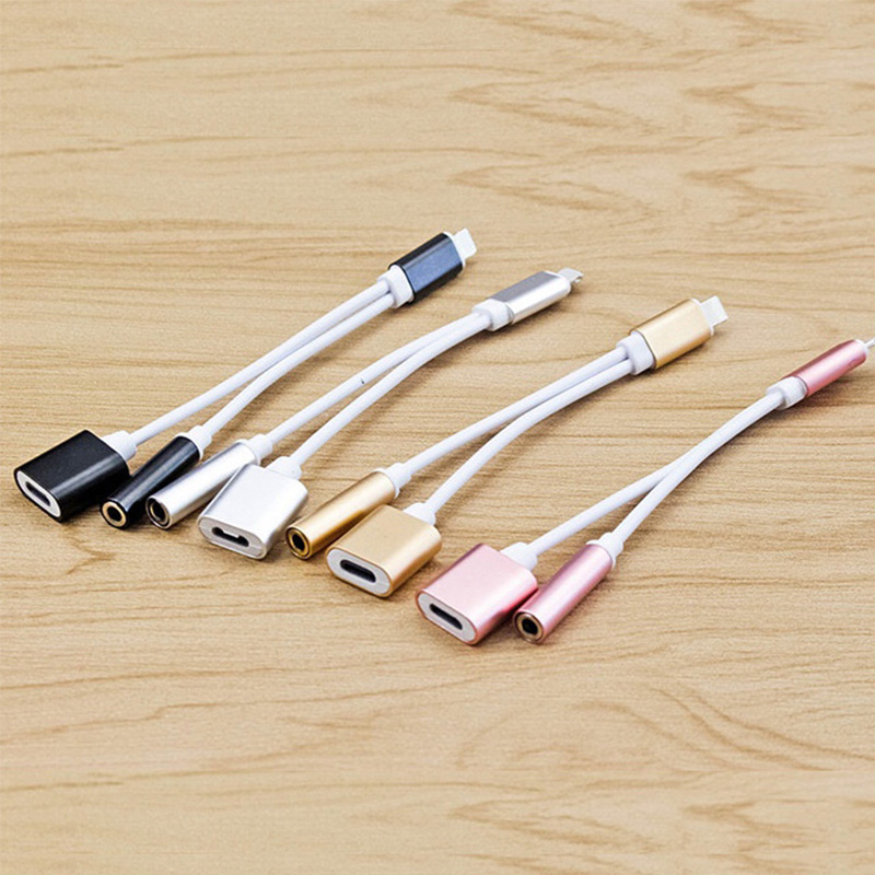 Für iPhone Adapter 2 In 1 Für iPhone XS 11 PRO MAX XR X 8 Plus Beleuchtung zu 3,5mm jack Kopfhörer Lade Konverter AUX Splitter