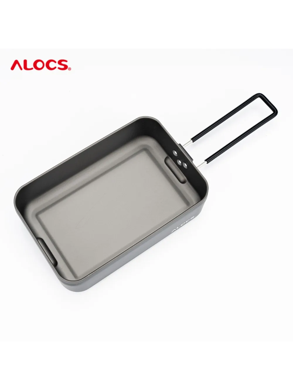 Alocs multifunctionele draagbare lunchbox, outdoor lunchbox van aluminiumlegering, servies voor kamperen, anti-verbrandingsservies, enkelvoudig.