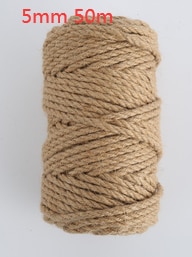 1 rollo de cuerda de cáñamo yute Natural de 25/50/100/200m, decoración del hogar, estilo Retro, cuerda decorativa para manualidades DIY, cuerda decorativa de 1-14mm de diámetro hecha a mano: Negro