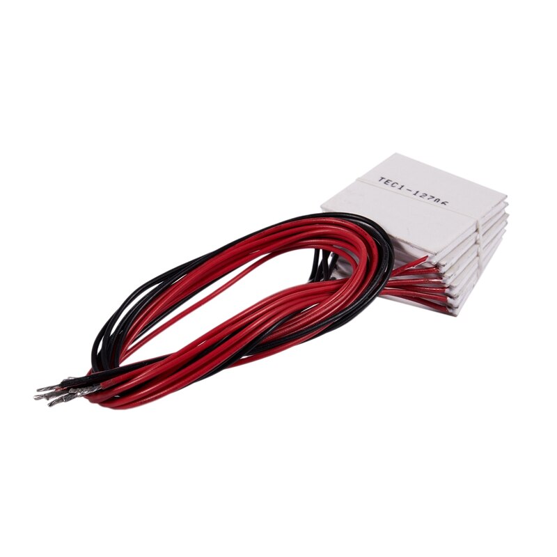 10 Uds. Módulo termoeléctrico de efecto Peltier refrigerador de TEC1-12706 12V 60W 72W & 4 Uds. Disipador de calor de aluminio negro enfriador de aleta 40