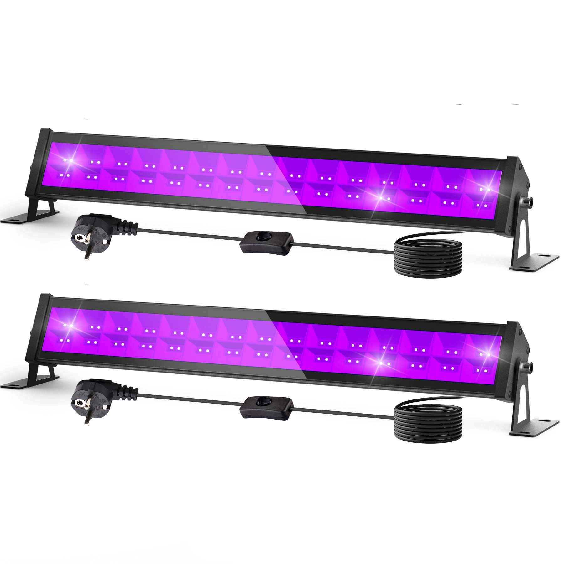 1/2 stücke 60leds UV Flutlicht 400-405nm fluor zierende Glühen ultraviolettes Schwarzlicht Party Stage Disco LED Hintergrund beleuchtung für Bar DJ: 3w / 2G11