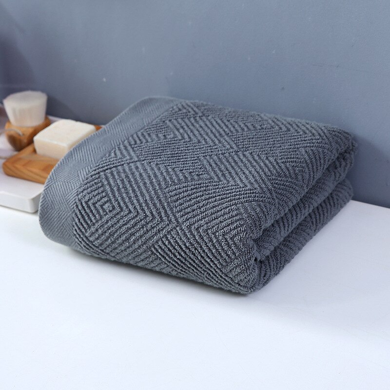 Toad 390g Thickened 100% Cotton Bath Towel for Adults Travel Home Super Absorbent Face Bath Bathroom Spa Sauna Towels: gray