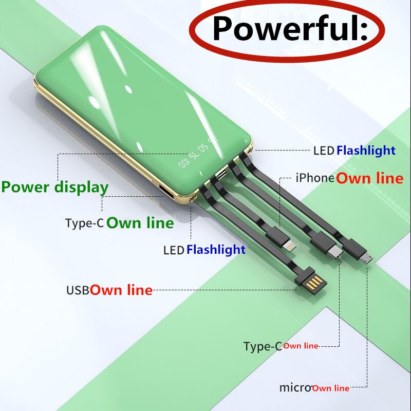 Nuovo 30000 MAH power pack con alta capacità e veloce ricarica con ultra sottile Huawei Apple universale alimentazione elettrica mobile