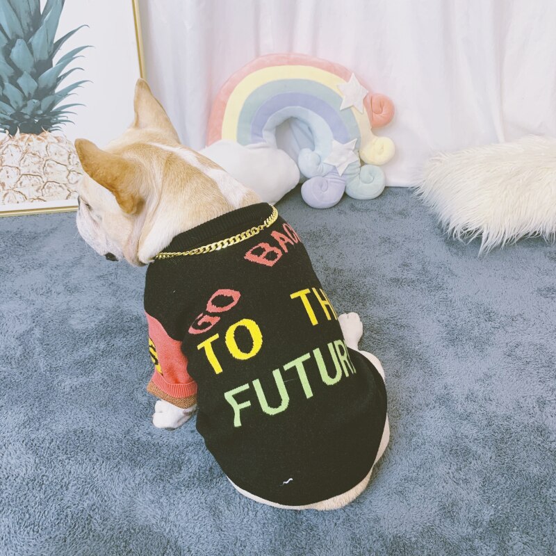 carlino Abiti inverno francese bulldog Abiti Dropshipping vendita all'ingrosso cane costume animale domestico vestito Schnauzer maglione lavorare a maglia abbigliamento cappotto