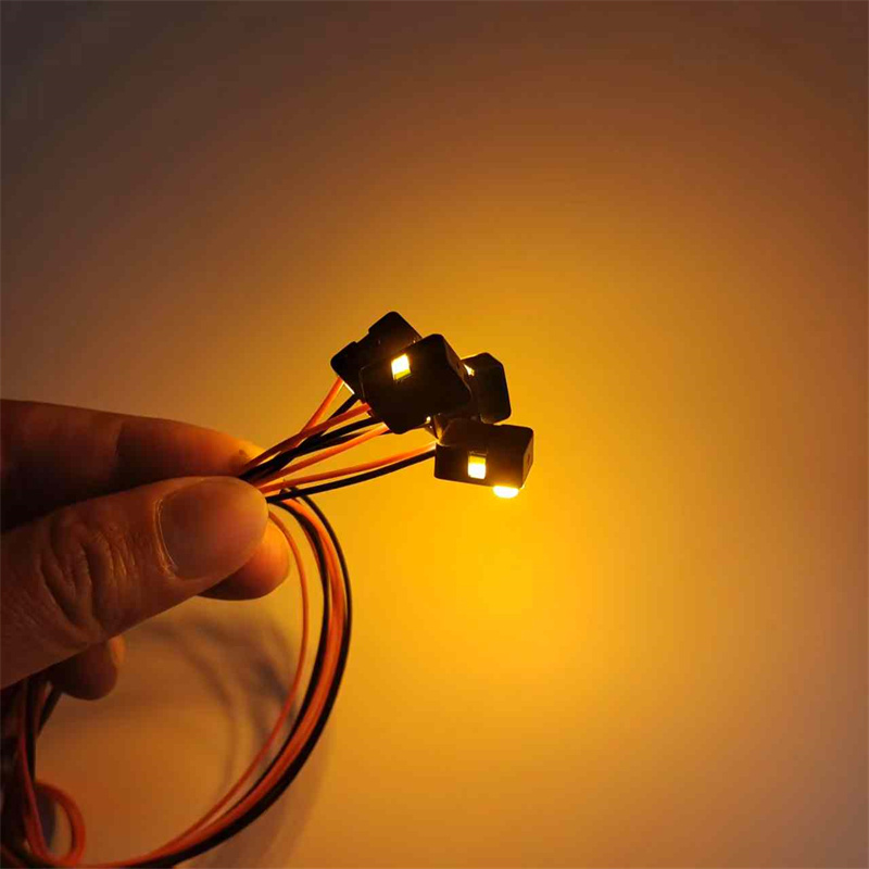 Orange Light 4pcs/set Car Interior Light signal Lights LED Door Handle mini Ambient Backlight Decorative Atmosphere