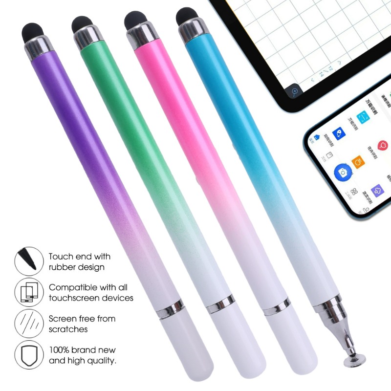 Lápiz óptico Universal 2 en 1 para tableta, lápiz capacitivo de dibujo para teléfono móvil, IPad, teléfono móvil, tableta, lápiz táctil capacitivo