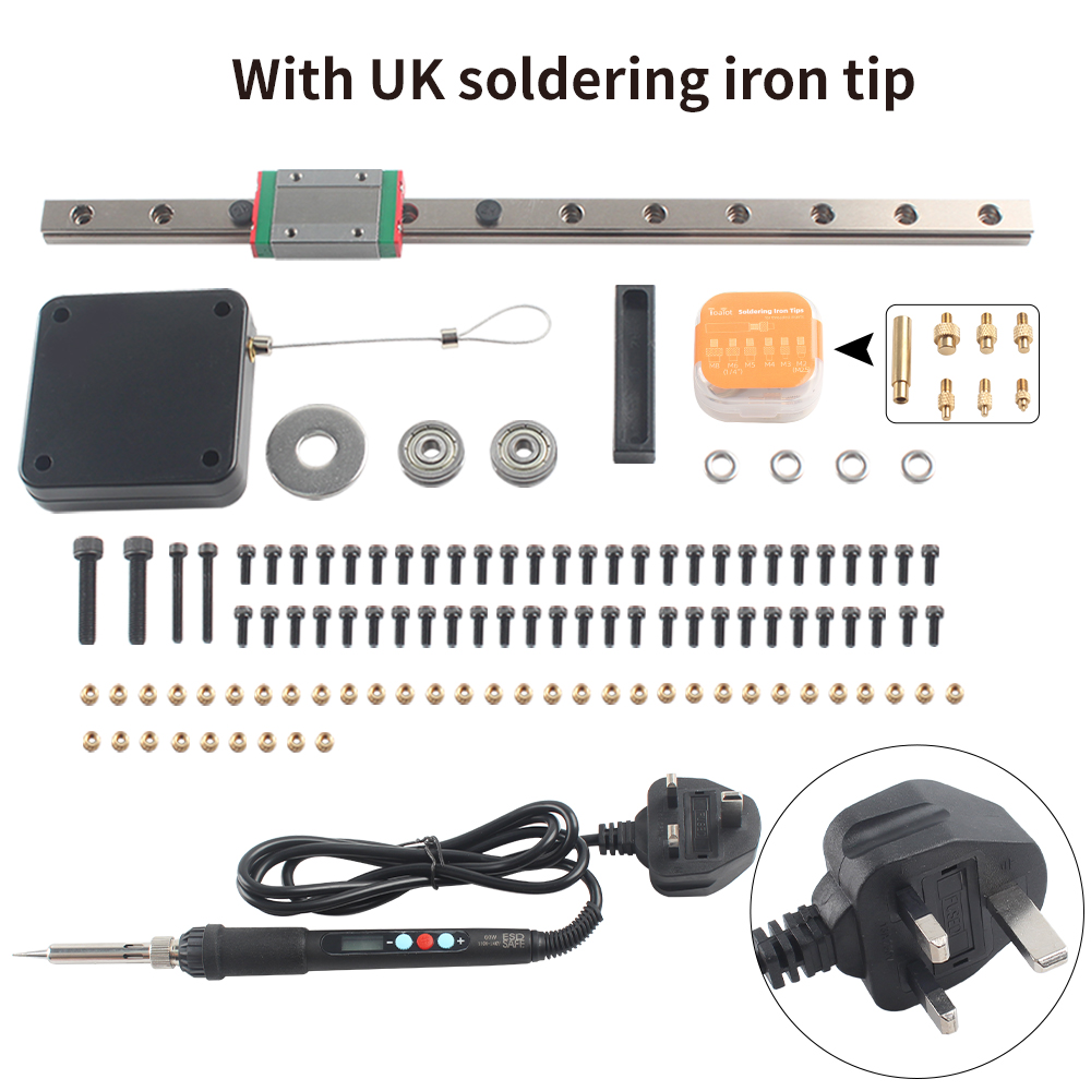 Kit de presse furtif, ensemble de chaleur, outil de presse à insérer, pointe de fer à souder, filetage, écrou d'insertion thermique, Kit intégré M2-M8 pour pièces d'impression 3D