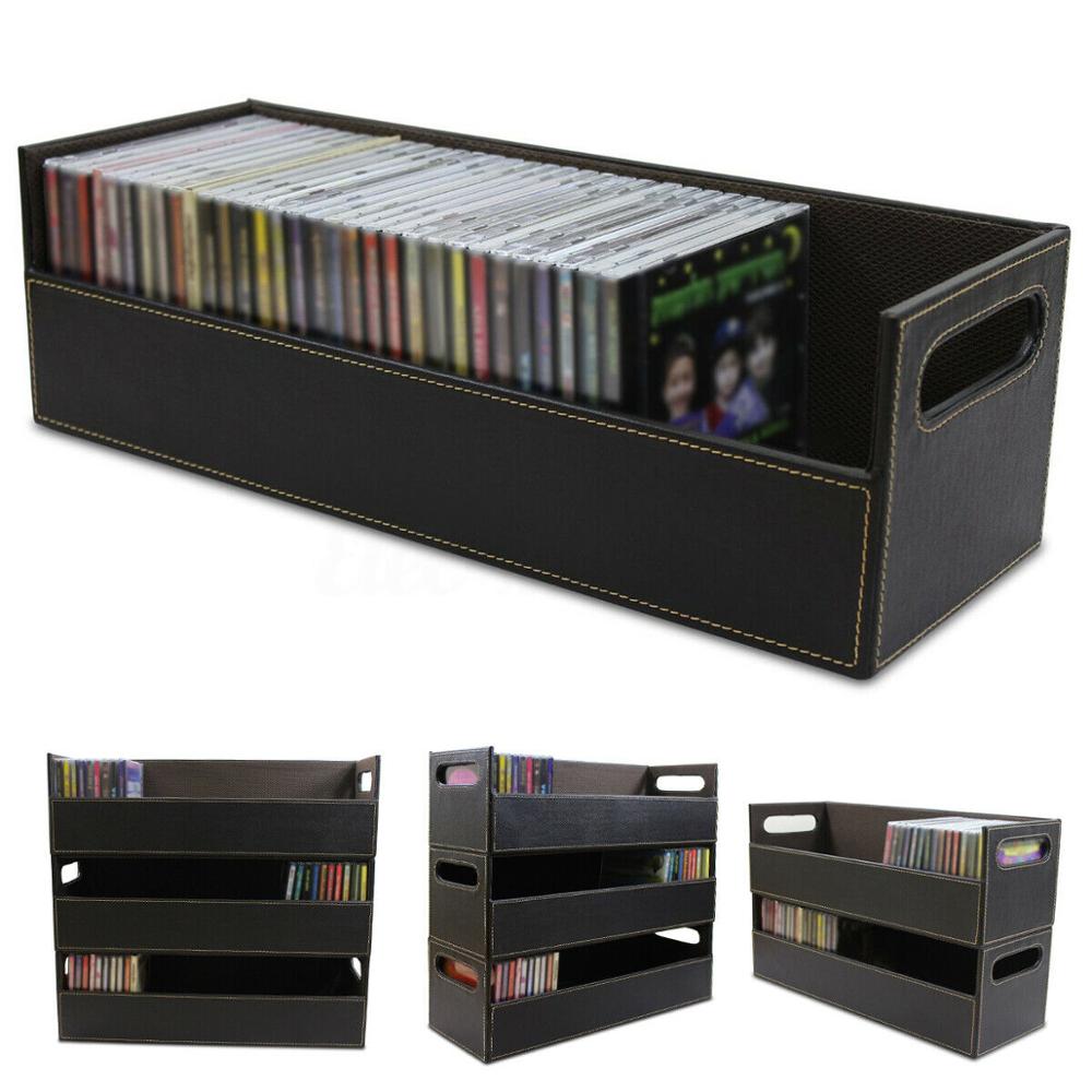 Caja de almacenamiento móvil para unidad de CD DVD, soporte de caja protectora, bandeja de apilamiento, organizador de espacio, contenedor, piezas electrónicas, bolsa