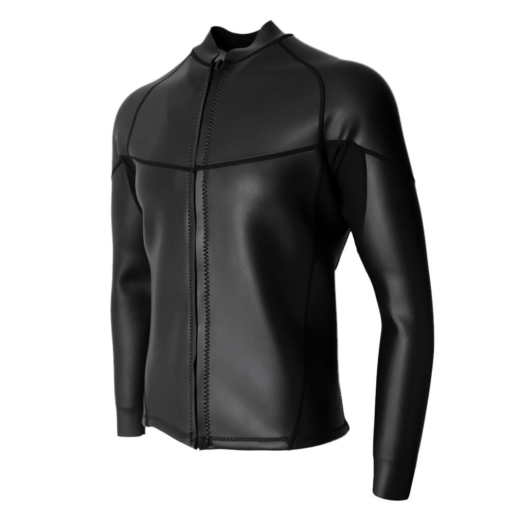 2Mm Neopreen Wetsuit Mannen Top Lange Mouw Surfen Duiken Rits Jas
