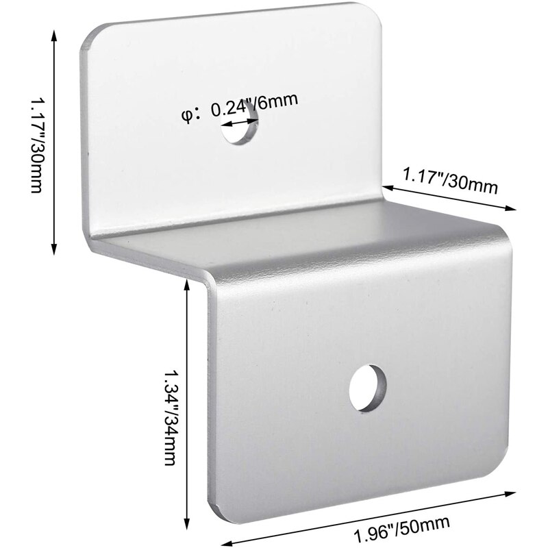 4 Sets Solar Panel Z Brackets Mount Mounting Set RV Boat Off Grid Roof (16 Units)