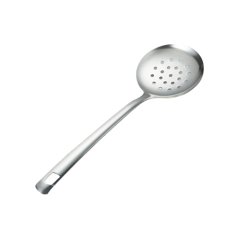 Utensílios de cozinha de aço inoxidável, polido, pendurado, prata, escorredor, sopa, fritura, espátula, acessórios domésticos simples: laranja