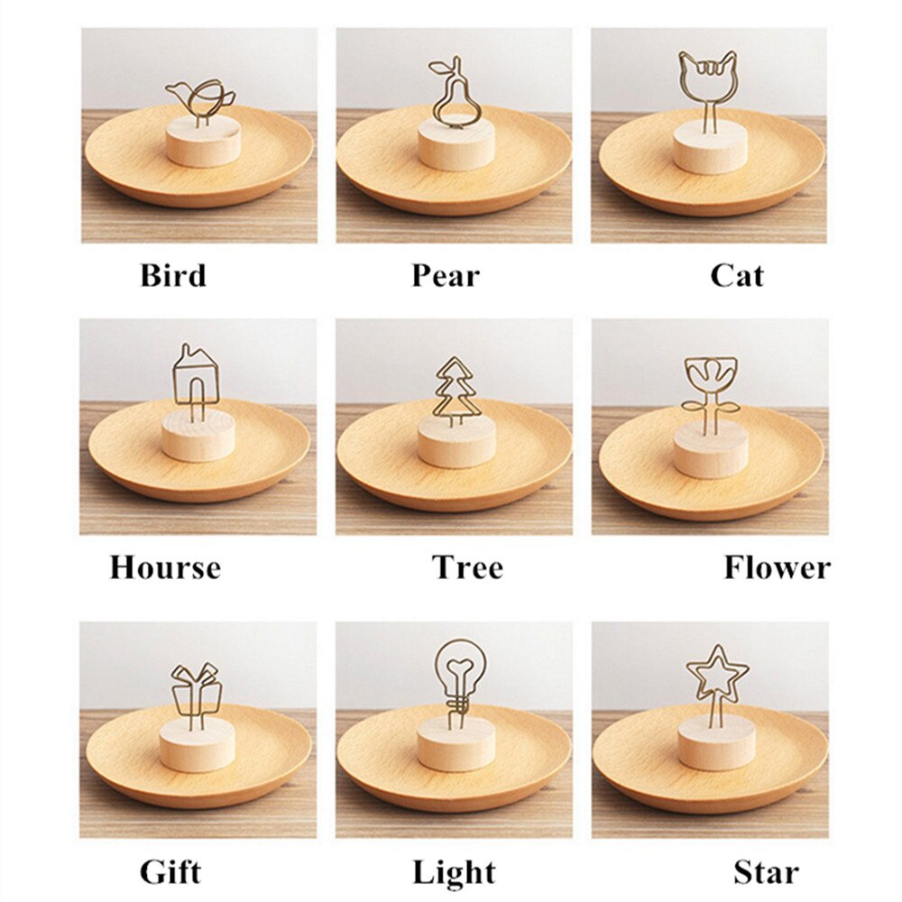 Bricolage artisanat en bois original bois fer pince porte-notes porte-cartes de visite décoration de la maison bricolage accessoire fait main