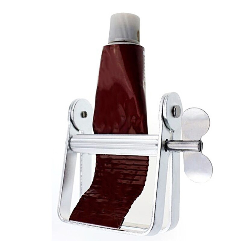 Sølv aluminium manuel tandpasta dispenser tandpasta rørpresser tilbehør hårfarve farvestof rullende klemeværktøj