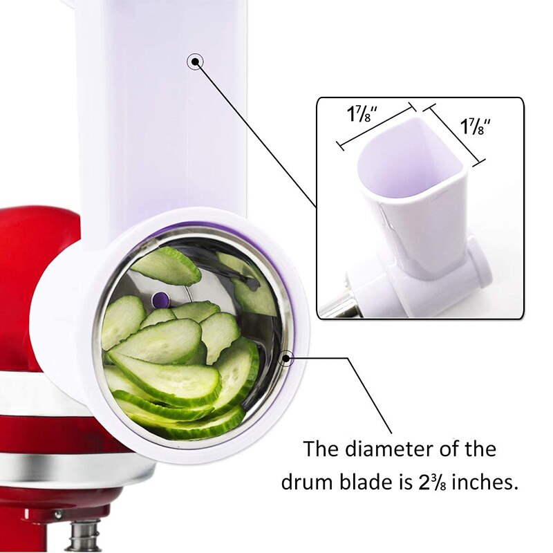 oben Gemüse Schneidemaschine/Schredder/Käse Reibe für KitchenAid Stand Rührgerät Befestigung Schneiden Schreddern Zubehör