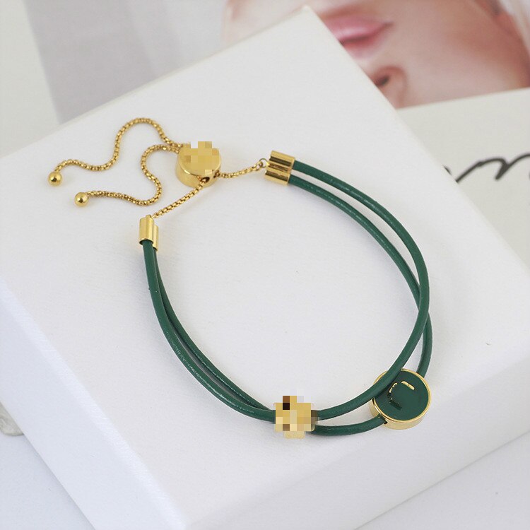 Braccialetto di perle intarsiato arabo saudita alla moda bracciale icona Logo lucido accessori gioielli femminili braccialetti con ciondoli regalo: TBB-04 green