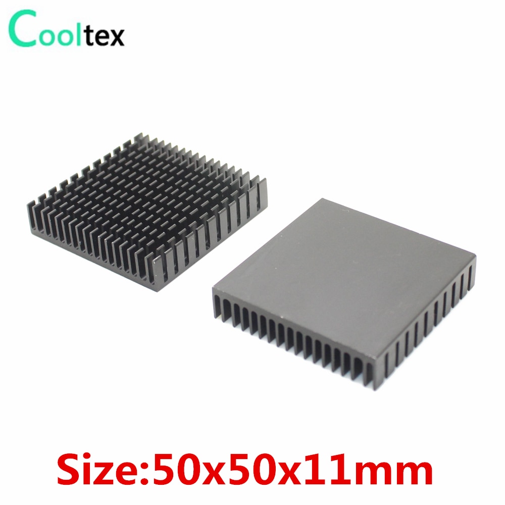 (Speciale aanbieding) 2 stks/partij 50x50x11mm Aluminium HeatSink Koellichaam radiator voor elektronische Chip LED RAM COOLER cooling