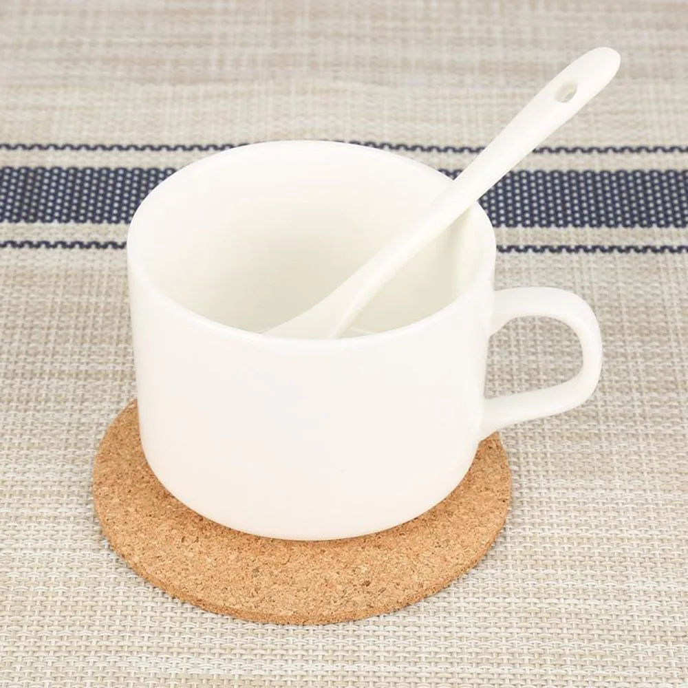 Posavasos de corcho de 60 uds., hojas de respaldo de corcho, posavasos de corcho adhesivo redondo para posavasos, decoraciones navideñas para el hogar