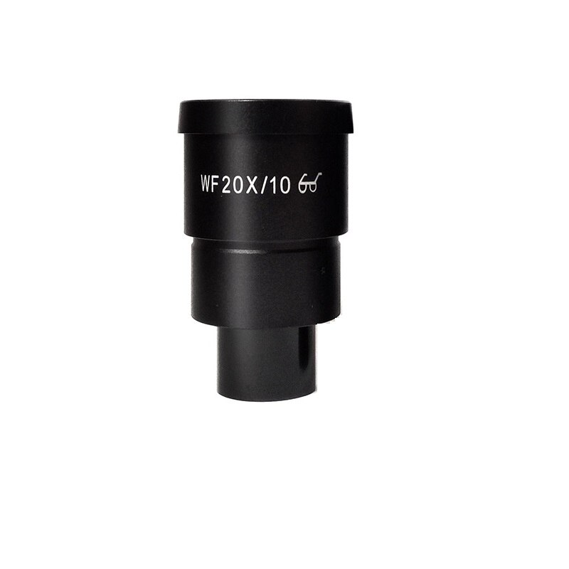 WF20X Eyepiece Ocular Lens for Stereo Microscope High Eye-point Field of View 10mm or 12mm with or without Reticle Scale
