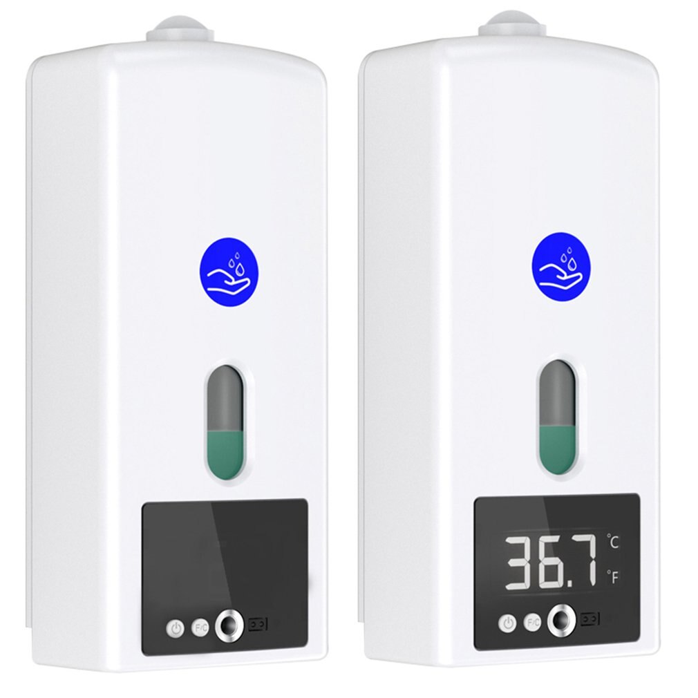 2 in 1 smart wall-mounted automatic non-contact temperature measuring soap dispenser infrared sensor Electric hand sanitizer