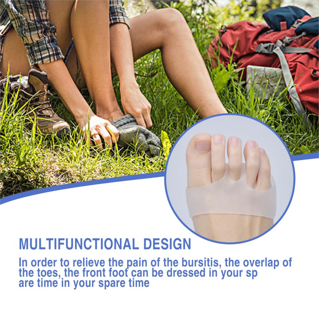 Sumifun-plantillas de Gel de silicona para el antepié, 2 uds., almohadillas para zapatos de tacón alto de mujer, plantilla para pies, callos, blíster, cuidado de callos, blanco y Beige