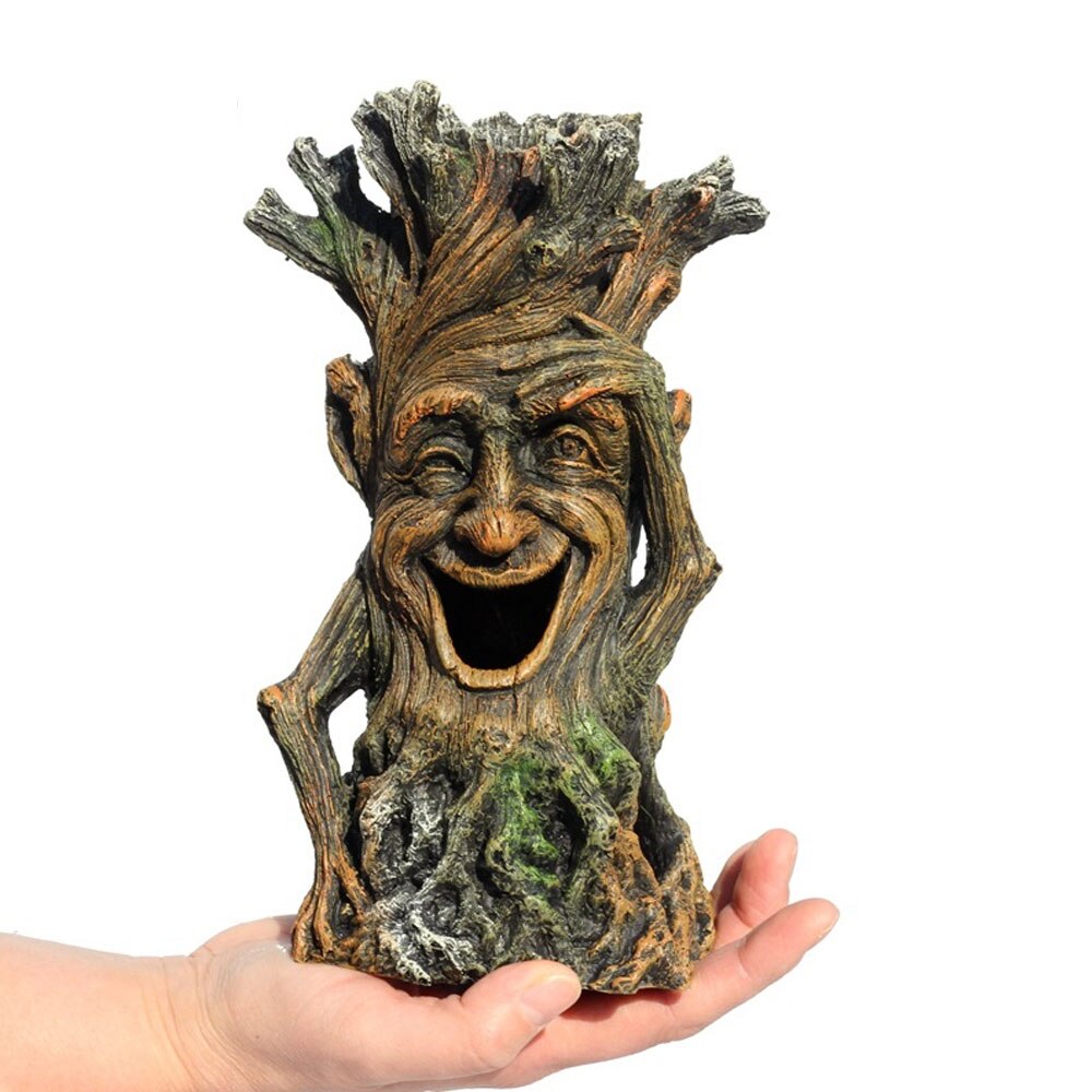 Resin Aquarium Wood Tree Man Decoration Ornaments Fish Shrimp Shelter Fish Tank Landscaping Aquascape Decor Aquarium Accessories