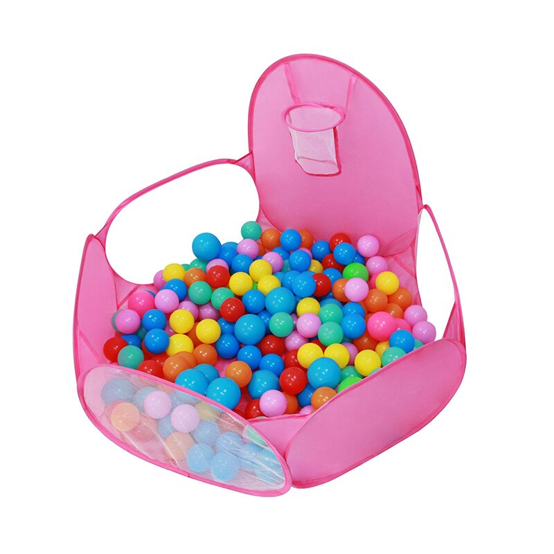 90Cm Grappige Basketbal Kinderen Kids Baby Vouwen Speelgoed Tent Bal Pit Playhouse Tuin Zwembad: pink