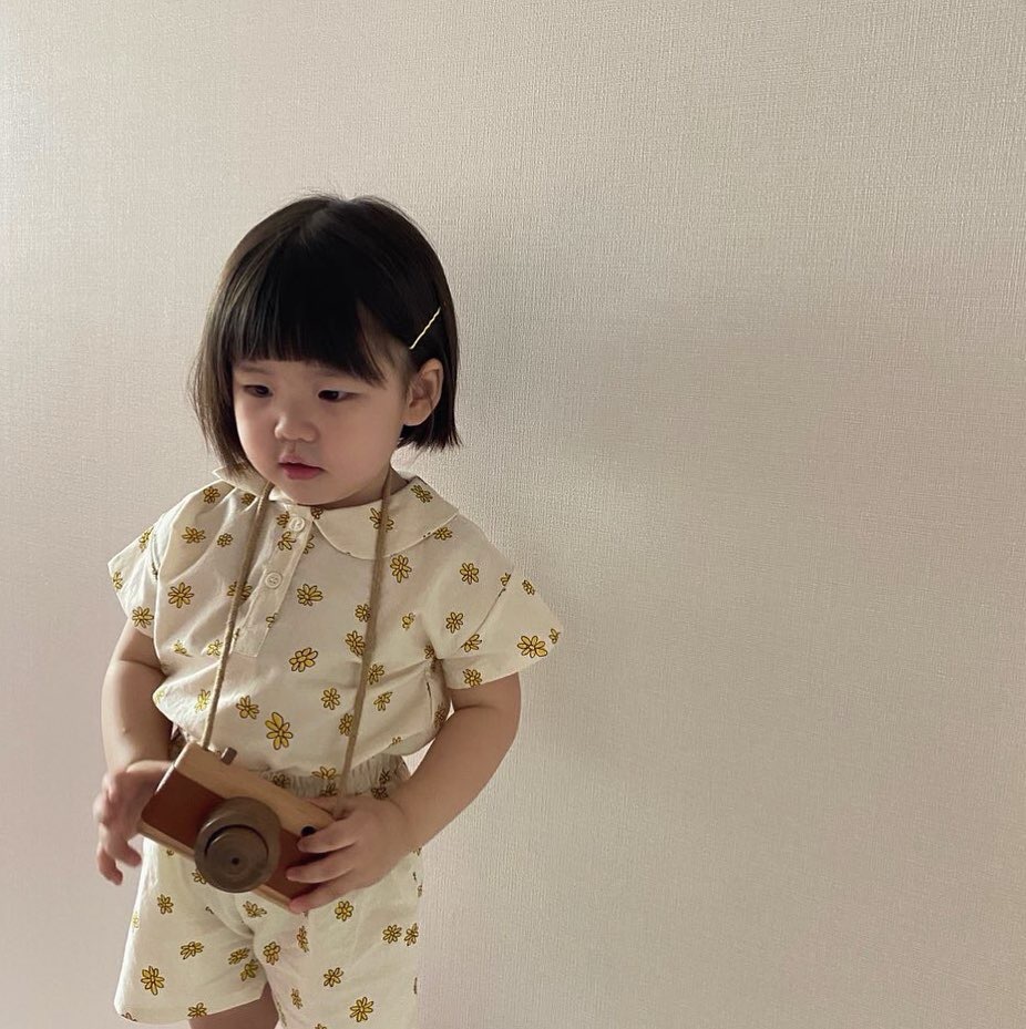 MILANCEL Bodies de bebé hermano y hermana ropa pequeña daisy hermana y poco ropa de hermana coreano stule Body de bebé: set / 4 años