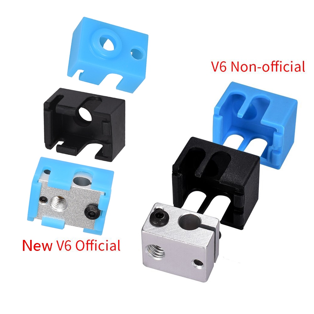 1/3/5PCS V6 Silicone Socks Support V6 Heated Block 3D Printer Parts Original J-head Hotend Bowden Extruder Reprap Heater Block