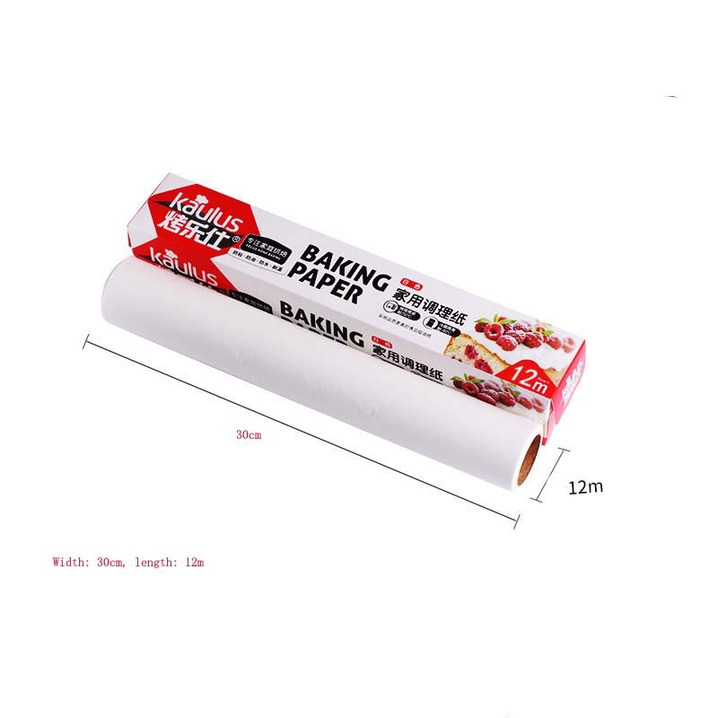 Baking Silicone Oil Non-stick Steamer Pot Pad Parchment Paper Rectangle Cake Pan Liners Baking Paper Cake Pans: white 12m