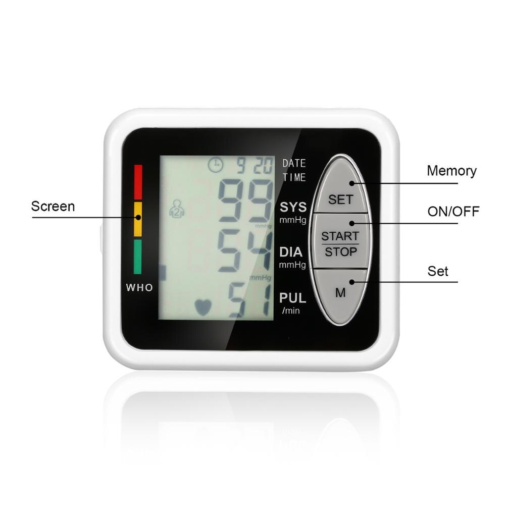 Wrist Blood Pressure Monitor Electronic Sphygmomanometer Household Tonometer Automatic Blood Pressure Measuring Instruments