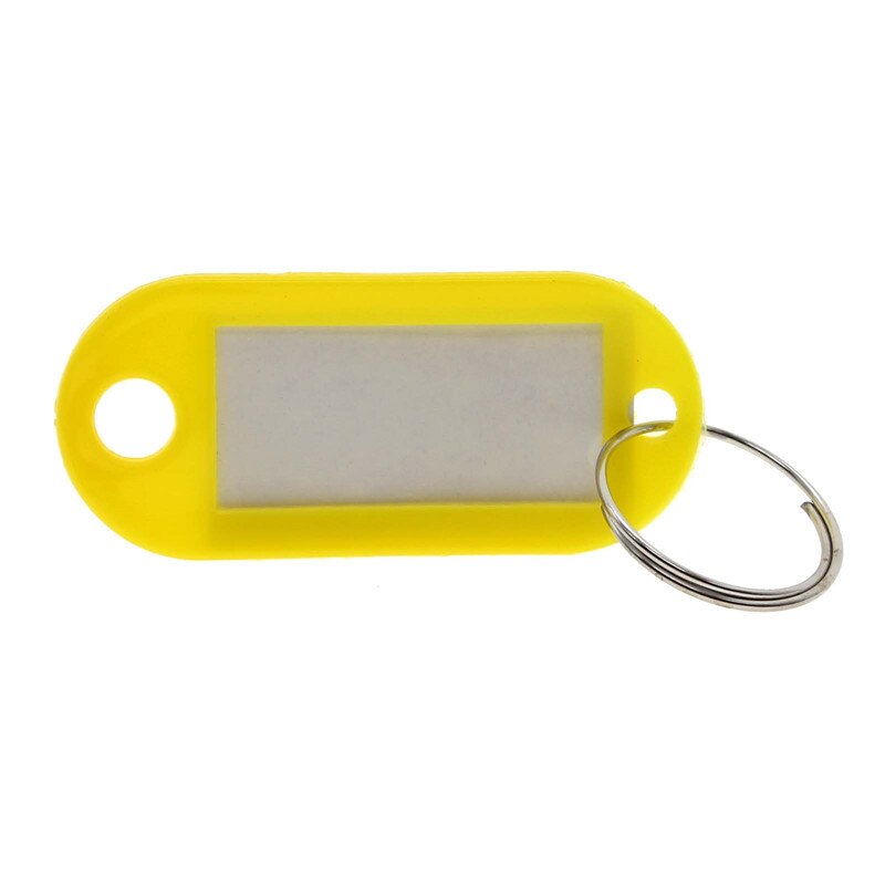 10 st Mini Blanco Sleutelhanger ID Tags Naam Card Taal Label Fob Sleutelhanger Ringen Tag