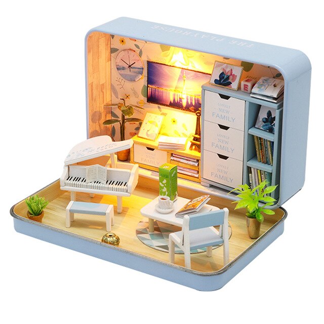 Dollhouse Miniature DIY Doll House With Wooden House Furniture Toys For Children Z009: S931B