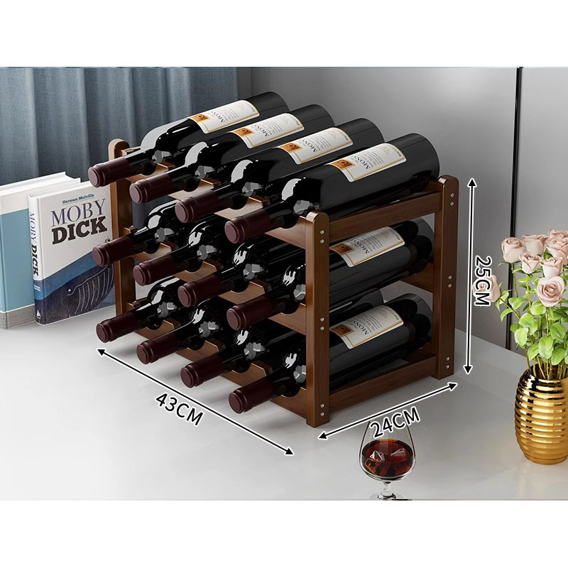 Rode Wijnrek Houten Raster Display Rack Huishoudelijke Wijn Opbergkast Plank Voor Thuis Keuken Wijnkelder Eetkamer Aanrecht: green