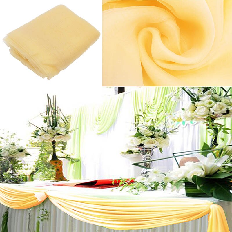 Tissu Organza avec ruban pur 10M x 1.35M | Couverture pour mariage, fournitures de décoration pour Banquet de mariage, célébrations d'hôtel: champagne