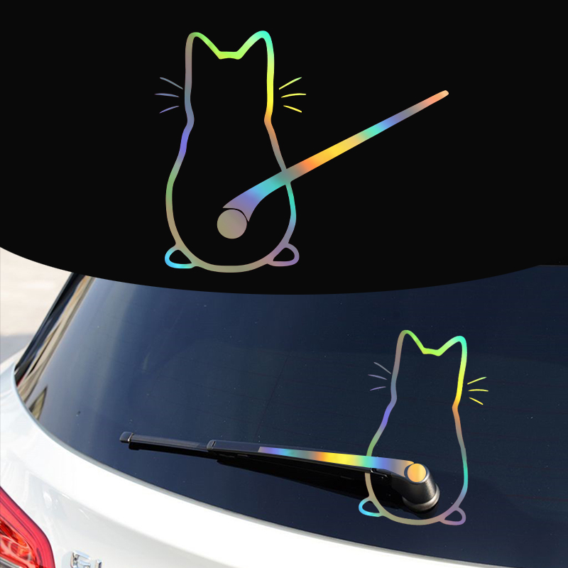 Auto-Innenaufkleber, Kunstdesign, lustige Autoaufkleber für Katzen, Fenster, Heckscheibe, Auto-Dekoration, Auto-Styling-Aufkleber und Abziehbilder