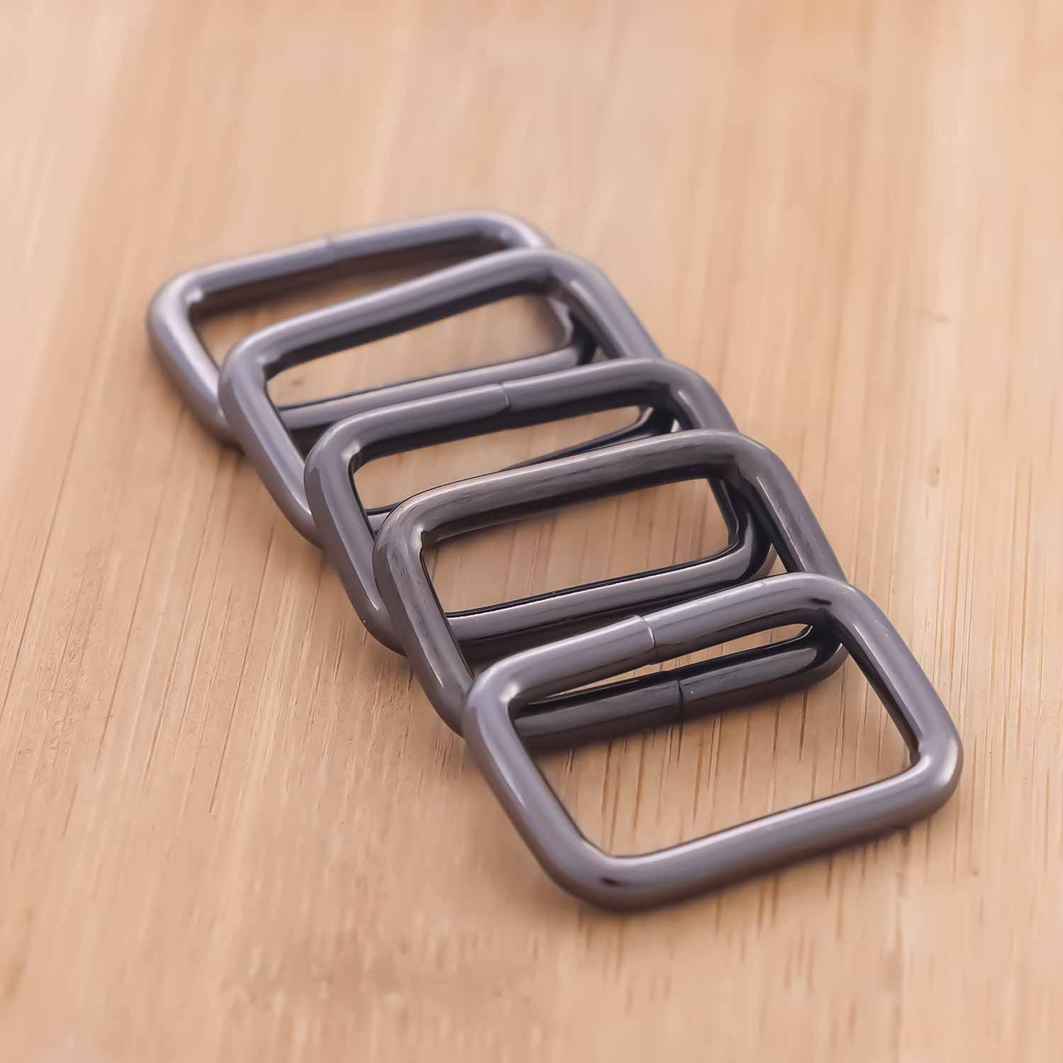 5 stks Metalen Rechthoek Ring Singels Gesp Metalen Ringen voor Tas Portemonnee Ring voor Riem Riemen Gespen Vierkante Ring: L / Rose Gold