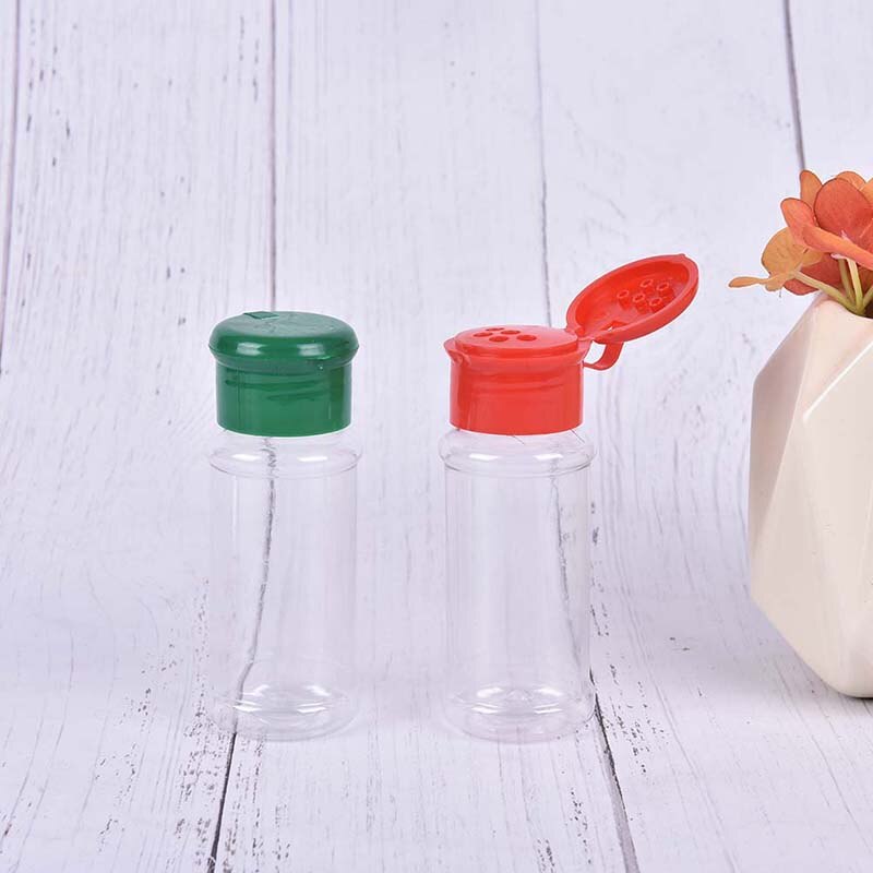 Tarros de plástico para condimentos, especias, sal, pimienta, para barbacoa, vinagre, embotellado, 100ml, 5 uds.