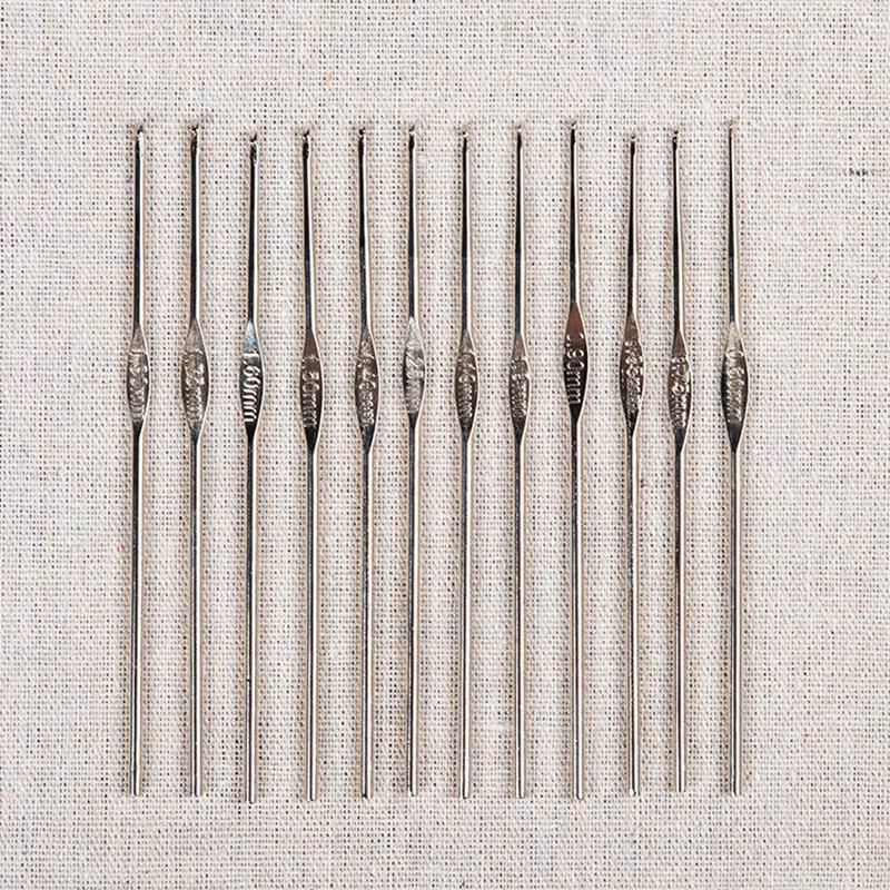 0.6-1.9mm uncinetto ferri da maglia in acciaio inox fai da te fatti a mano filato tessuto maglione ganci per maglieria aghi strumenti