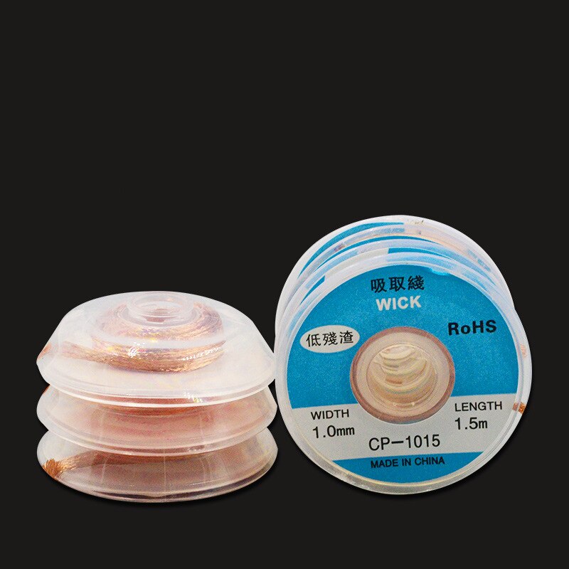 1.5M Lengte Desoldering Braid Lassen Solder Remover Wick Draad Lage Residu Geen Schone Tin Strip Lead Cord flux Bga Reparatie Tool