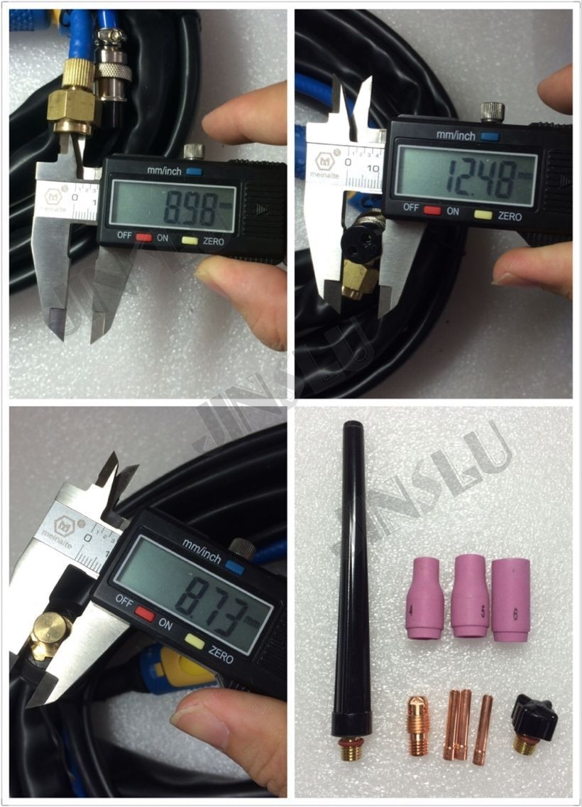 WP-9 Tig Lastoorts Compleet Pakket Dinse 10-25 2 Pins 4 Meter 12 Voeten Luchtgekoelde