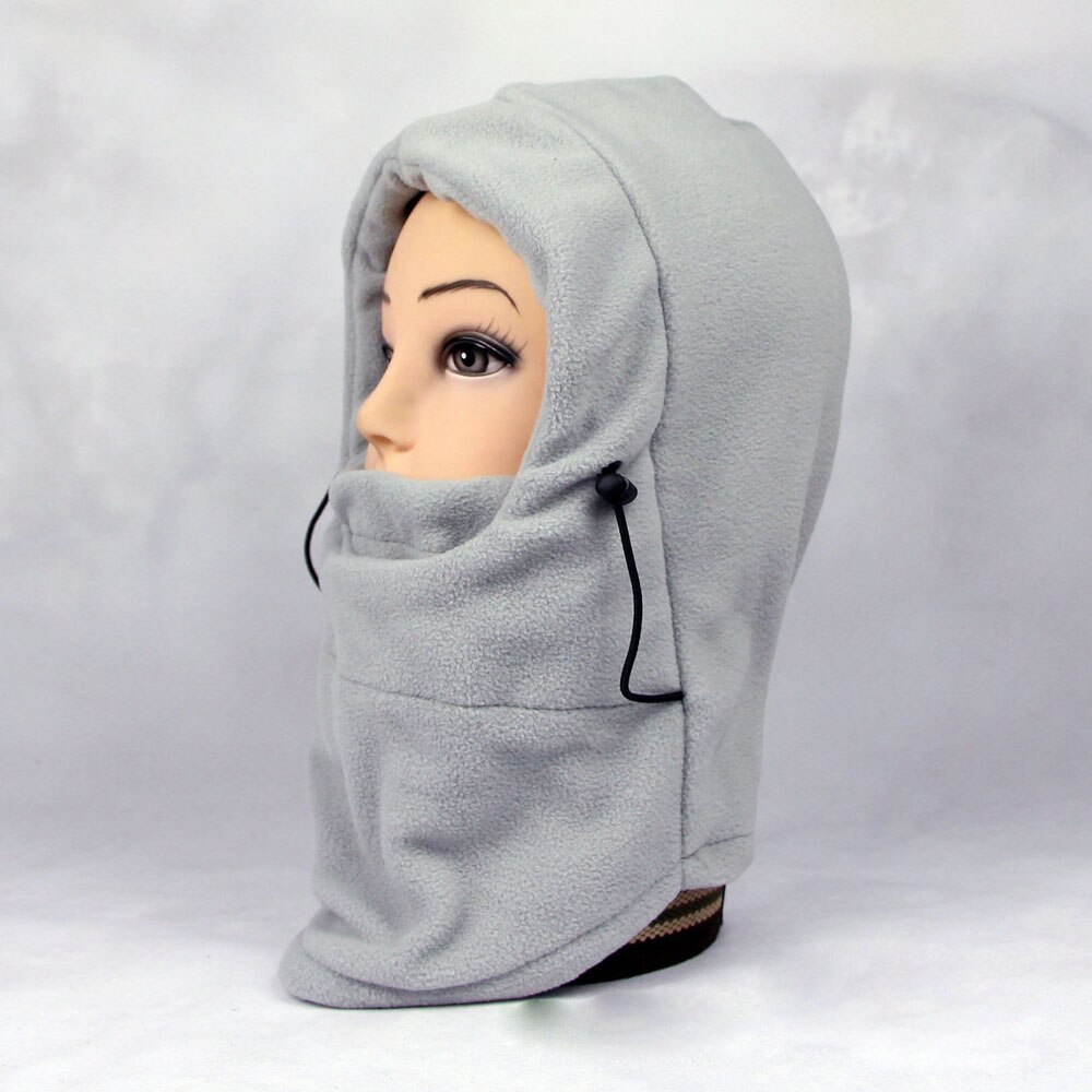 Sombrero de terciopelo para hombre y mujer, gorro cálido de nieve peludo con máscara, a la , a prueba de viento, Unisex: gray white