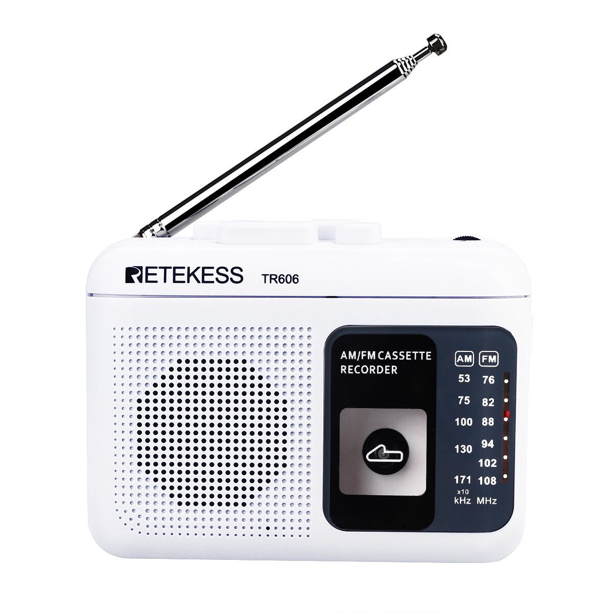 Retekess Tr606 Radio Fm Am Radio Cassette Afspelen Draagbare Radio 'S Fm Am Opname 3.5Mm Oortelefoon Microfoon Jack 2 Voeding Methode: Default Title