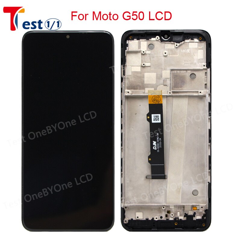 Originele Lcd Voor Motorola Moto G10 G20 G30 G50 G60 Touch Panel Display Screen Digitizer Voor Moto G100 Lcd Pantalla: G50 with frame