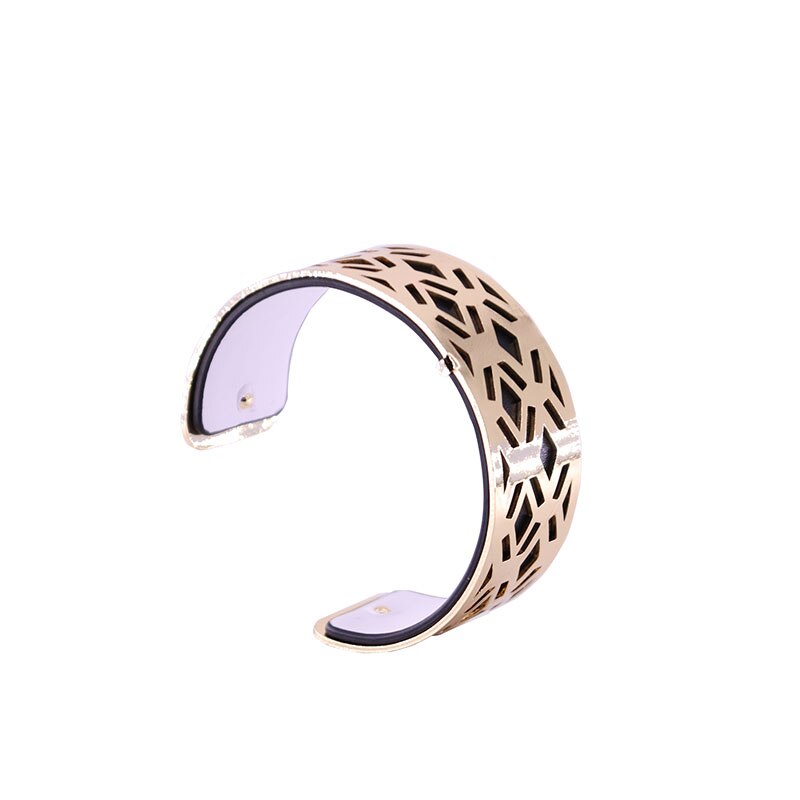 Pulseira de braço, faça você mesmo, pulseira de couro reversível, bracelete de mulher, cor dourada: WZ0024