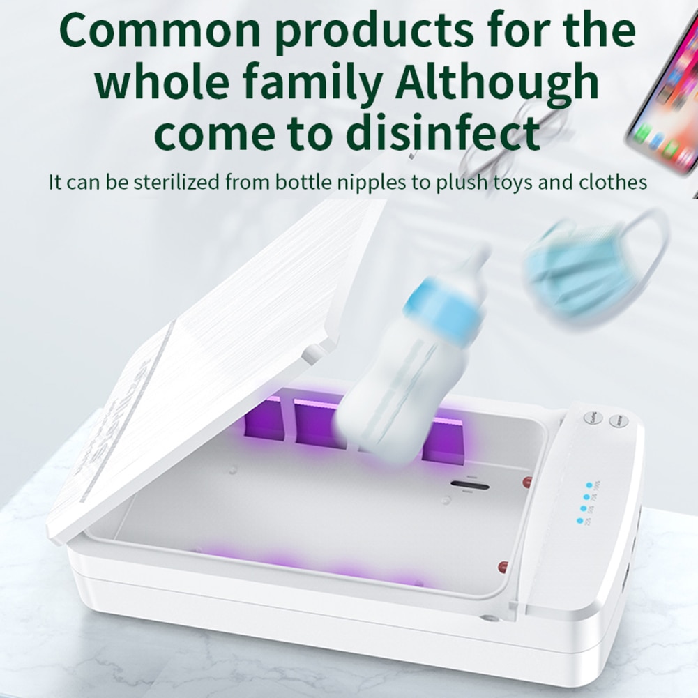 Tragbare UV Sterilisator Kasten Maske machen-hoch Pinsel Desinfektion fallen Telefon Zahnbürste Desinfektion Keimtötende Kasten Haushalts Reiniger