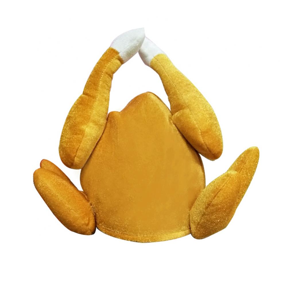 Adults Funny Roasted Turkey Hat Thanksgiving Day Party Festival Costume Cap