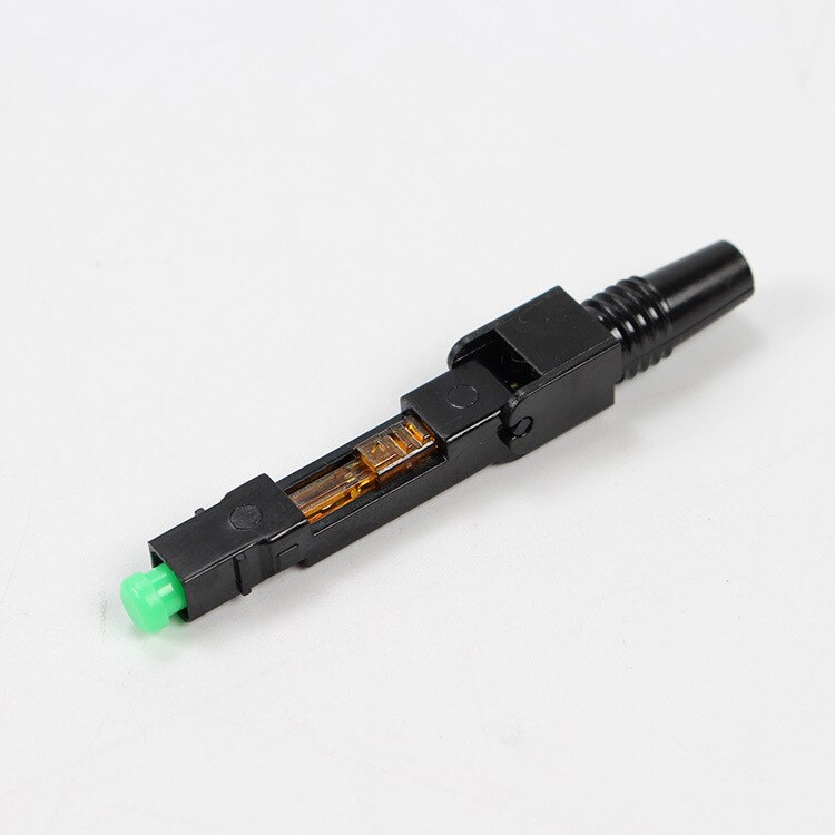 100PCS FTTH SC APC single-mode fiber optic SC APC quick connector Fiber Optic Fast Connector Supply pre-embedded