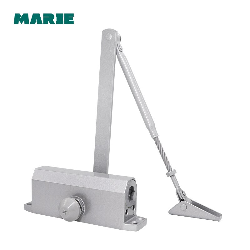 40KG-65KG Heavy Door Closer - Silver, Aluminum Finish 2-Section Speed Adjustable 3303BC: 3303D